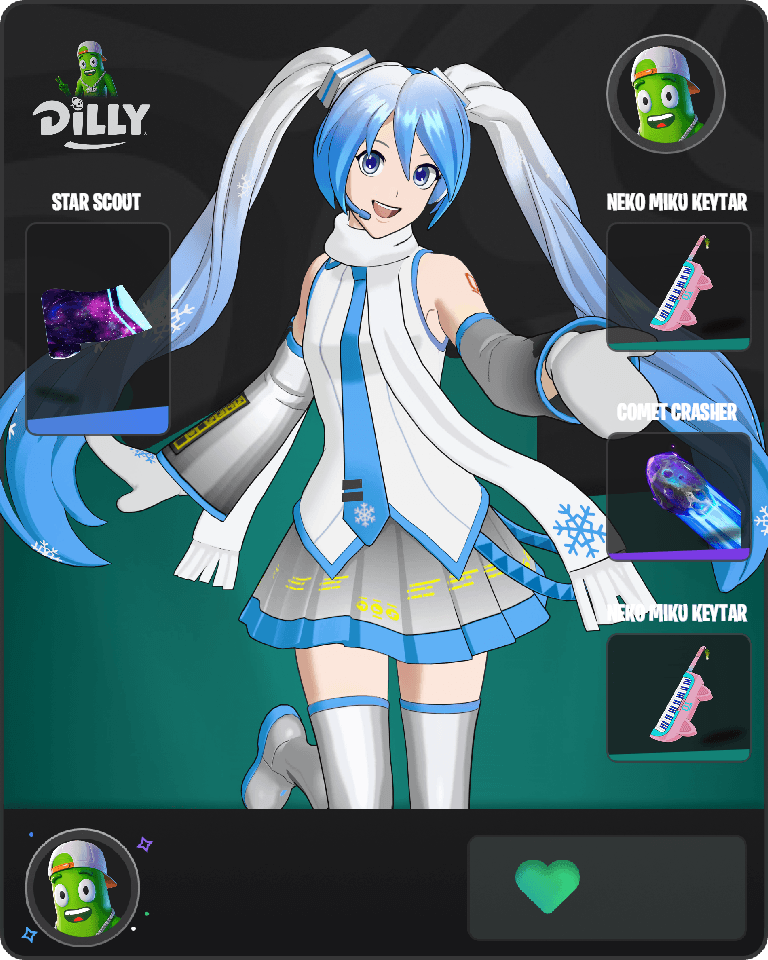 Snow Miku Fortnite combo