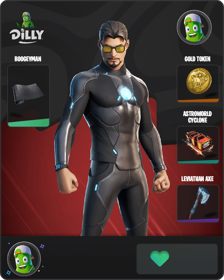 Tony Stark Fortnite combo