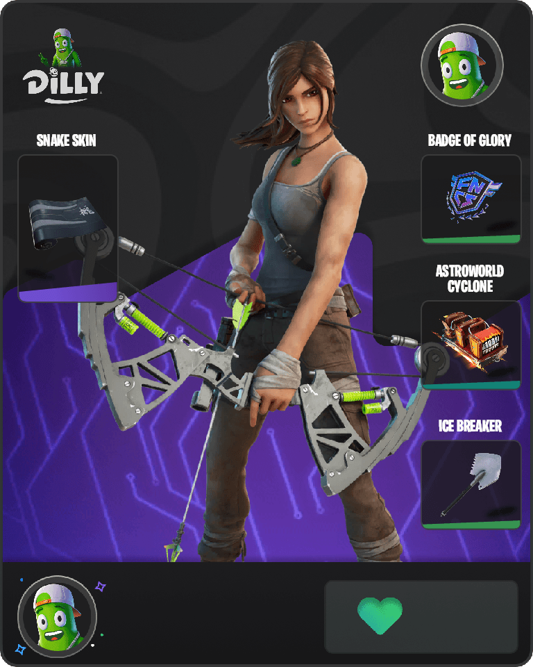 Lara Croft Fortnite combo