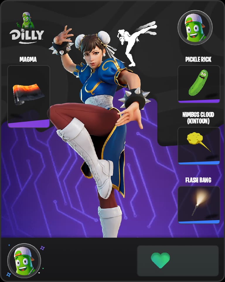 Chun-Li Fortnite skin combo