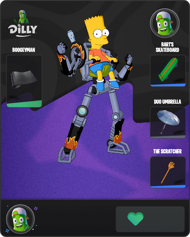 Bart Simpson Fortnite combo