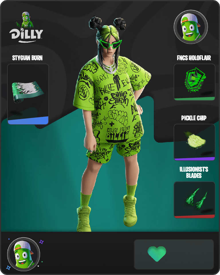 Green Roots Billie Fortnite combo