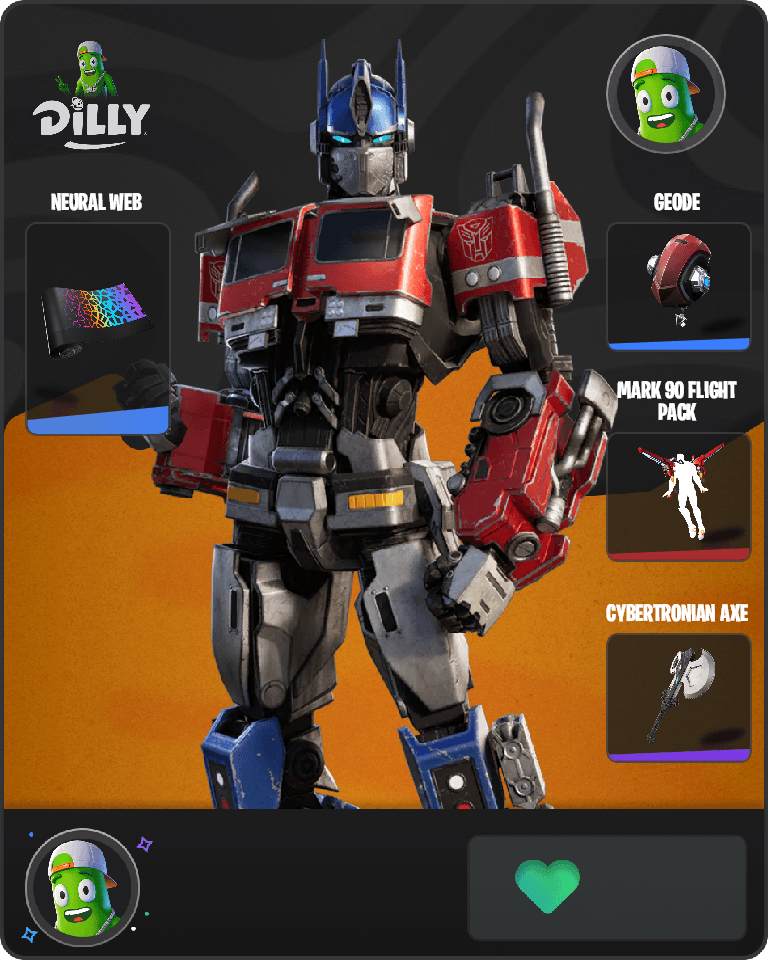 Optimus Prime Fortnite combo