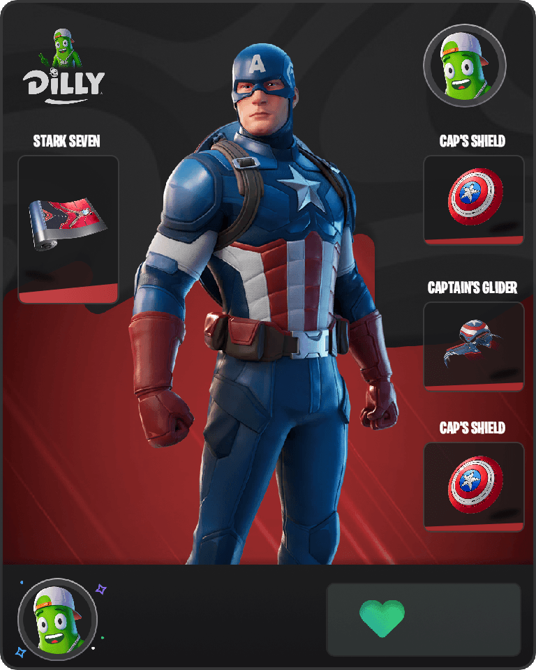 Captain America Fortnite combo
