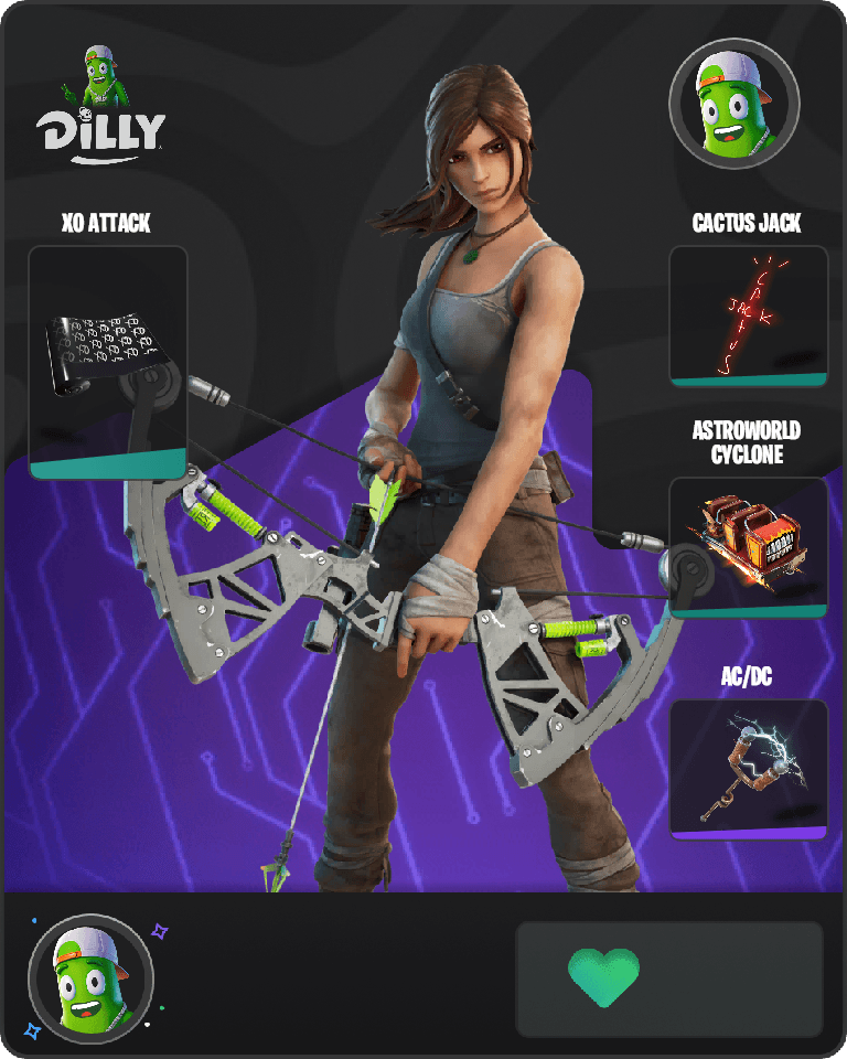 Lara Croft Fortnite combo