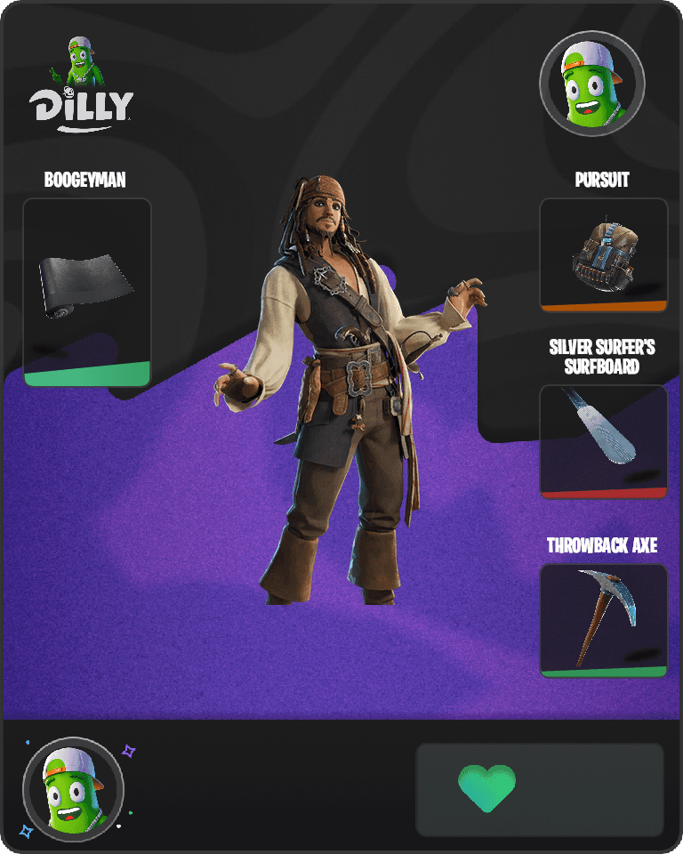 Jack Sparrow Fortnite combo