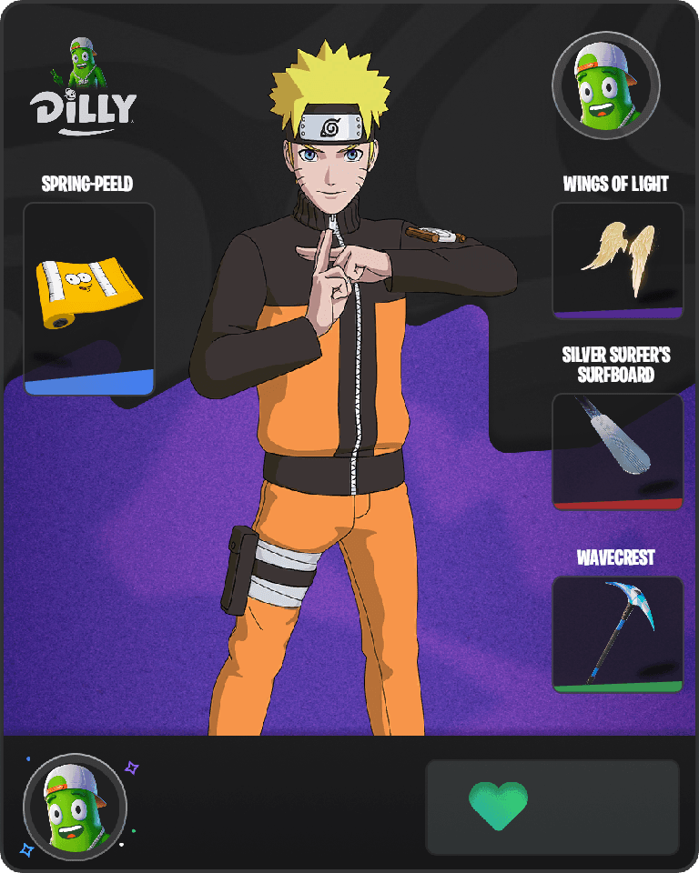 Naruto Uzumaki Fortnite combo