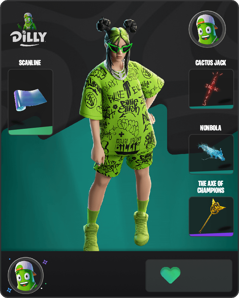 Green Roots Billie Fortnite combo
