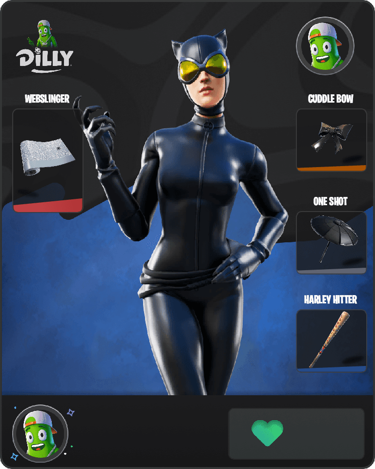 Catwoman Comic Book Outfit Fortnite combo