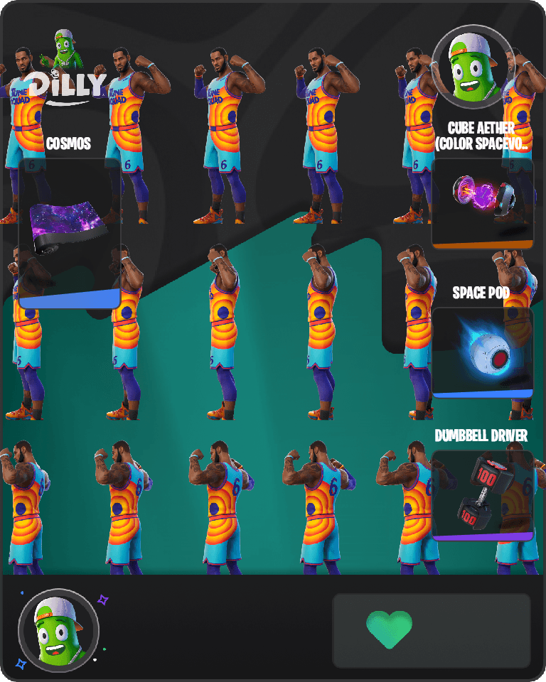 Tune Squad LeBron Fortnite combo