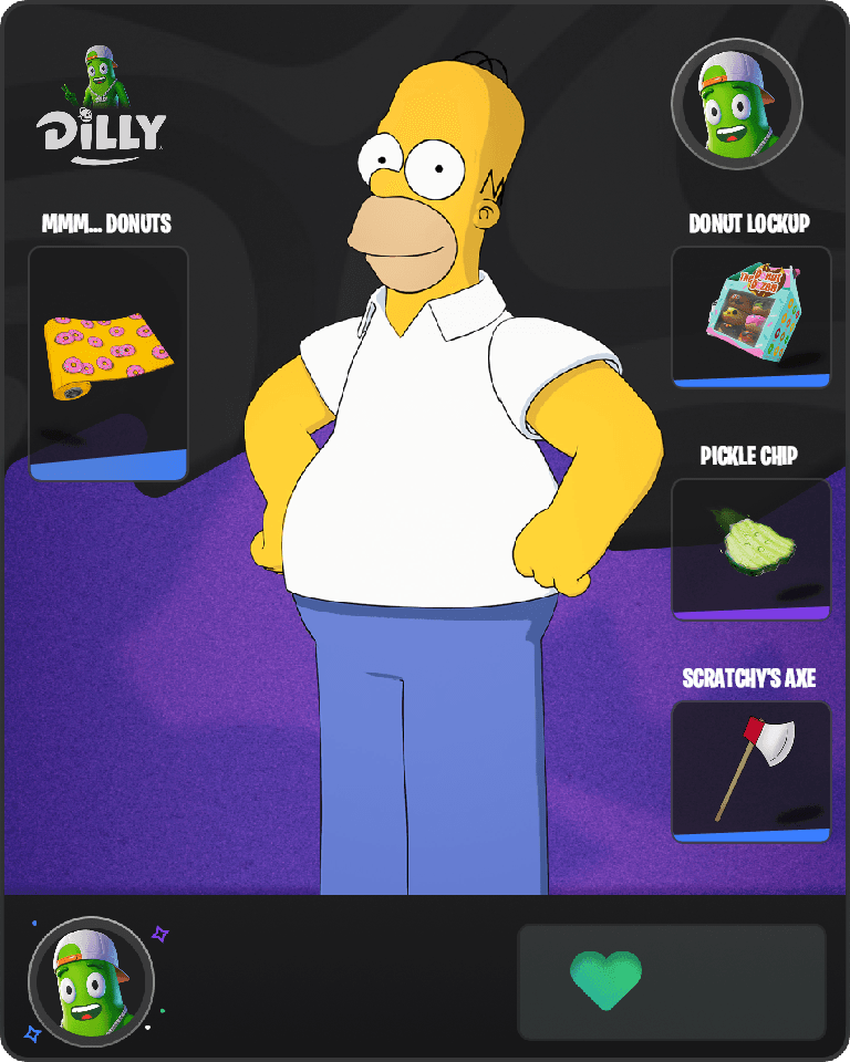 Homer Simpson Fortnite combo