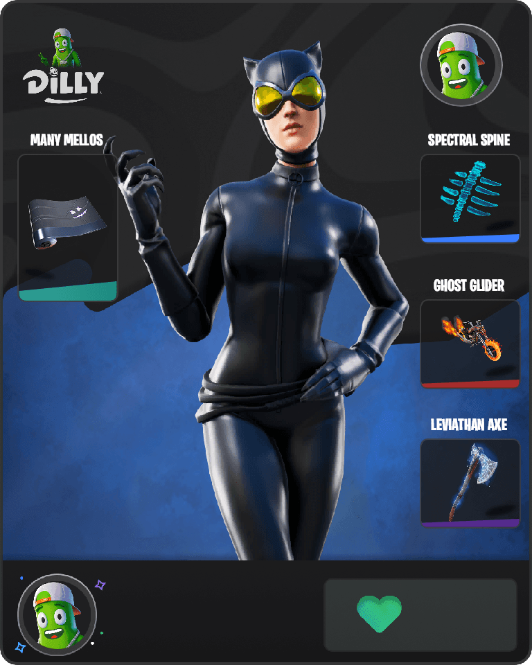 Catwoman Comic Book Outfit Fortnite combo