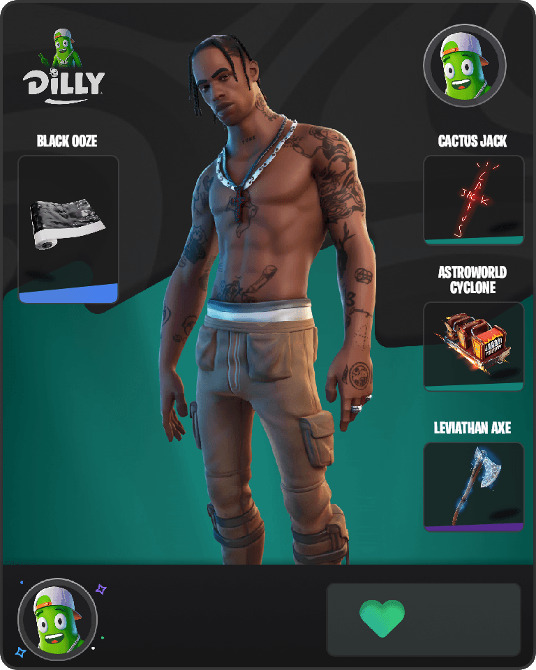 Travis Scott Fortnite skin combo
