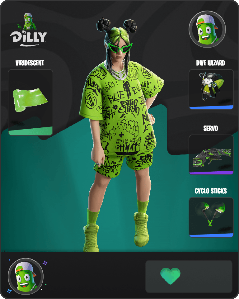 Green Roots Billie Fortnite combo