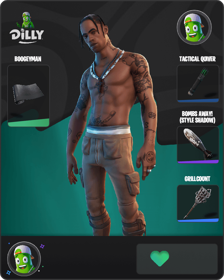 Travis Scott Fortnite combo