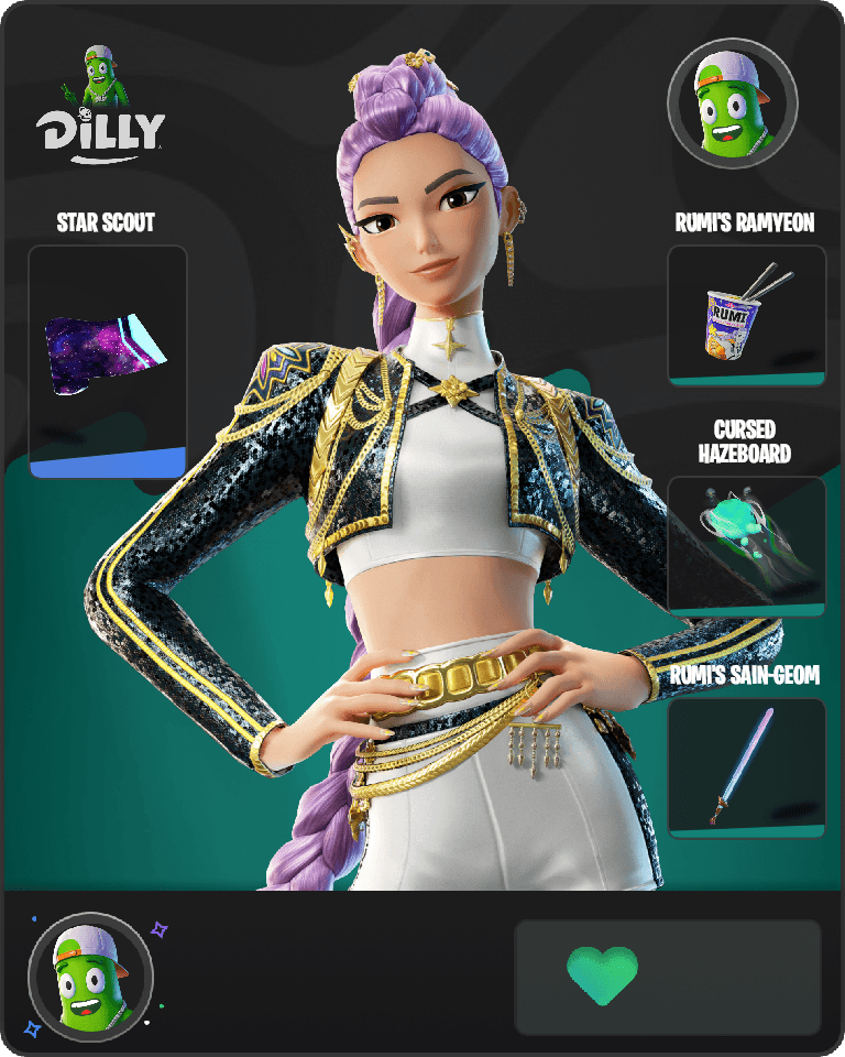 Golden Rumi Fortnite combo