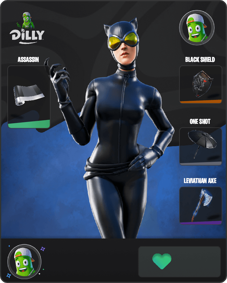 Catwoman Comic Book Outfit Fortnite combo