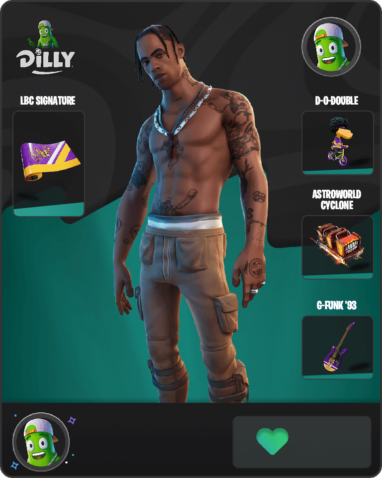 Travis Scott Fortnite combo