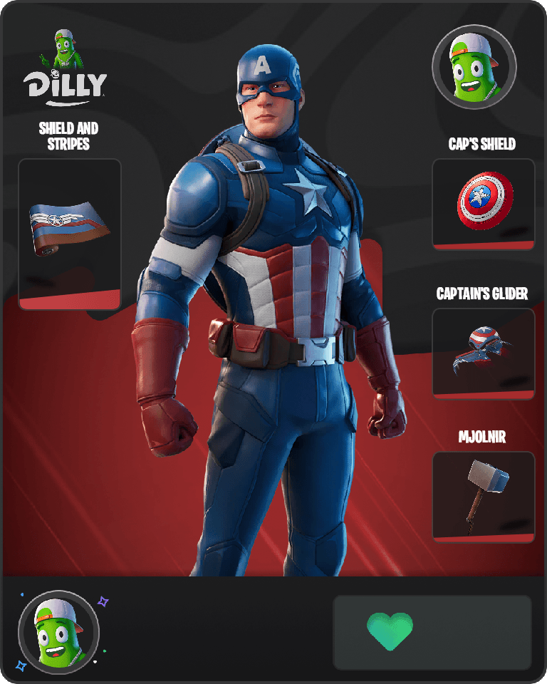 Captain America Fortnite combo