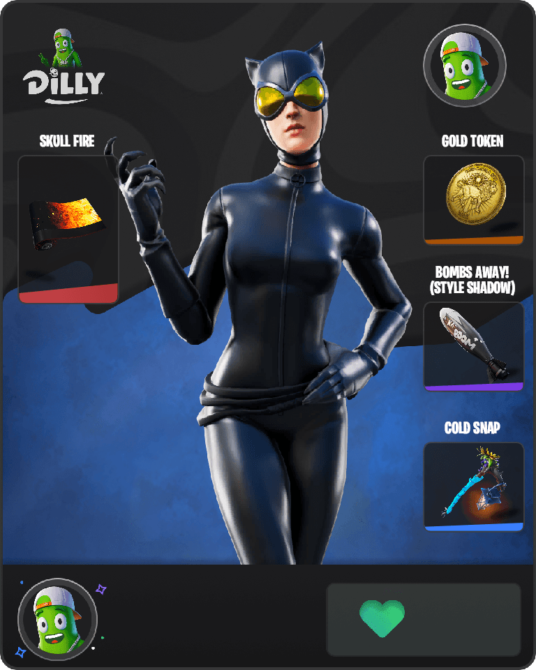 Catwoman Comic Book Outfit Fortnite combo