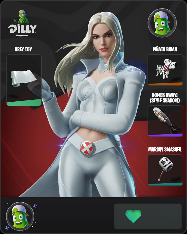 Emma Frost Fortnite skin combo