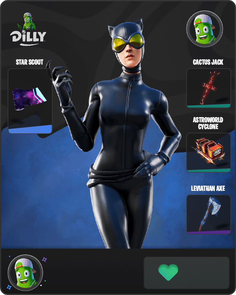 Catwoman Comic Book Outfit Fortnite combo