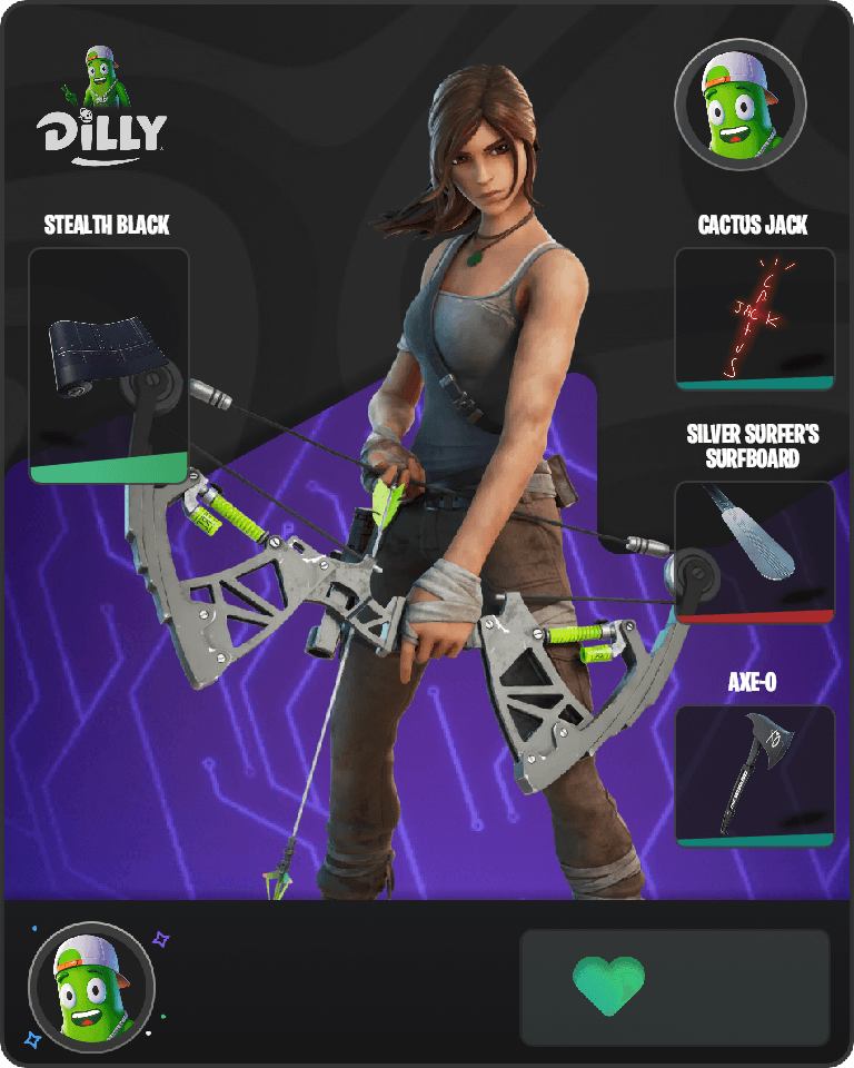 Lara Croft Fortnite combo