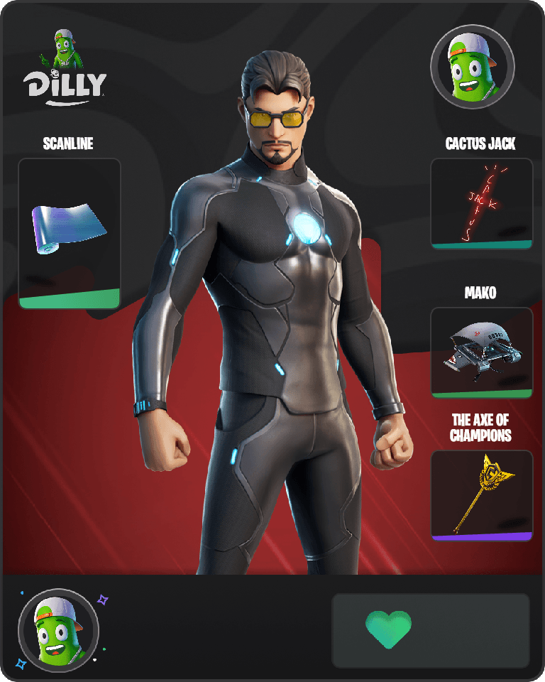 Tony Stark Fortnite combo