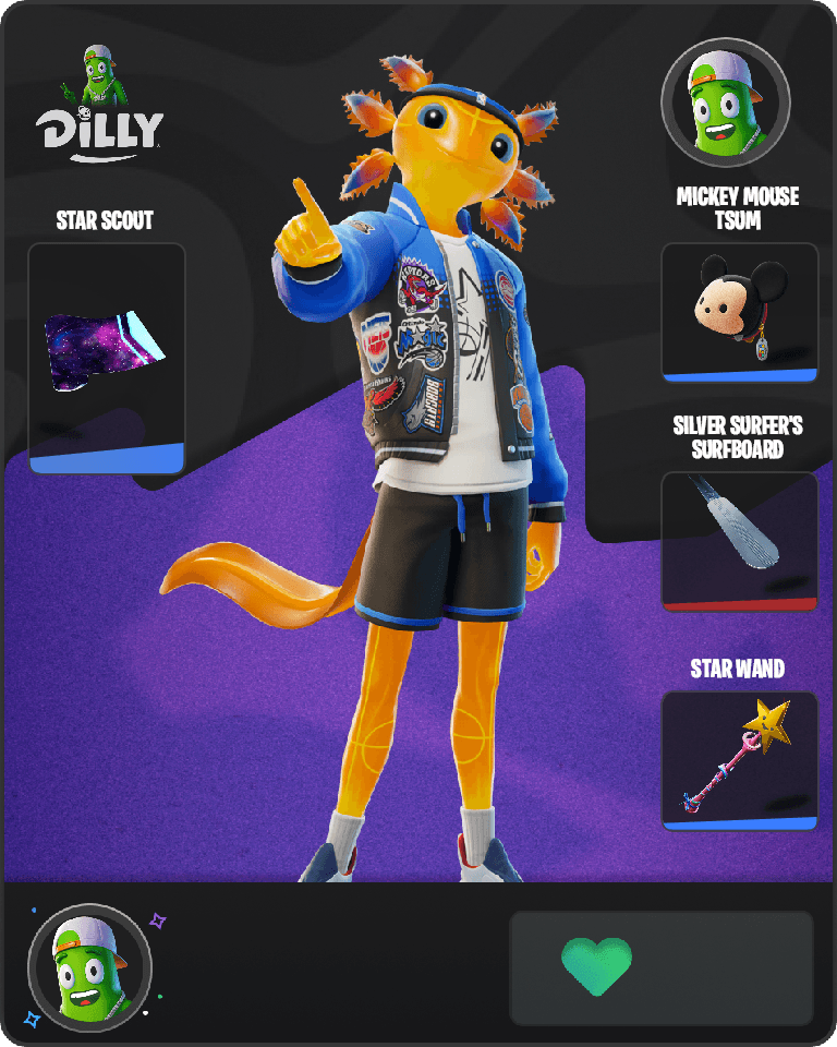 Courtside Axo Fortnite skin combo