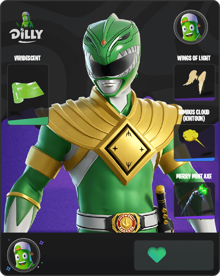 Green Ranger Fortnite combo