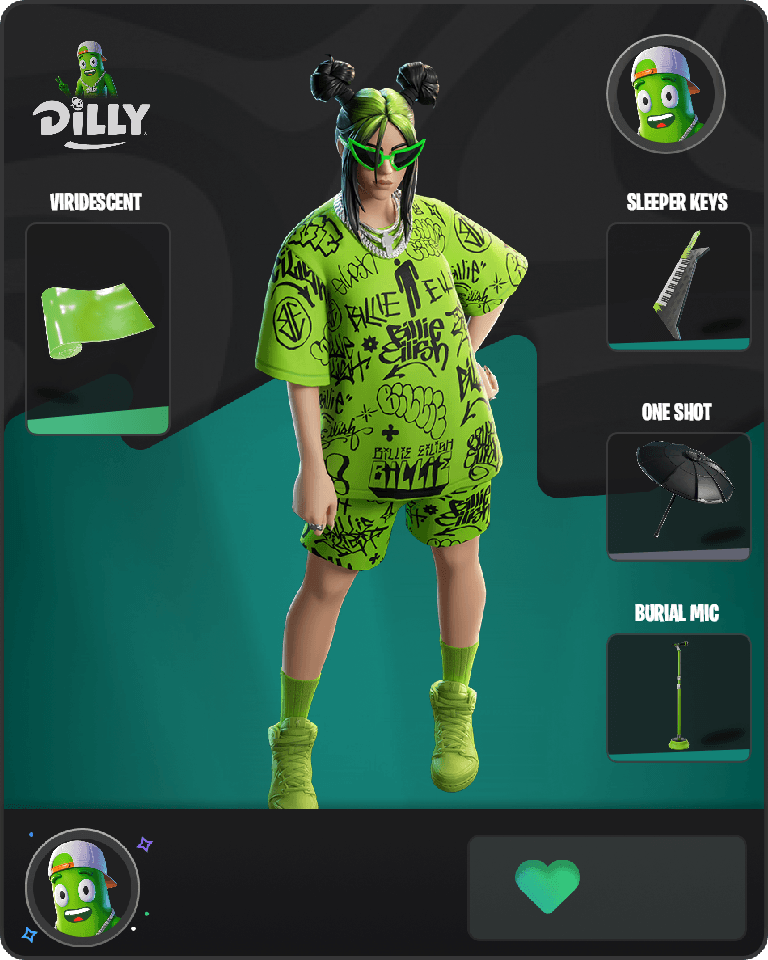 Green Roots Billie Fortnite combo