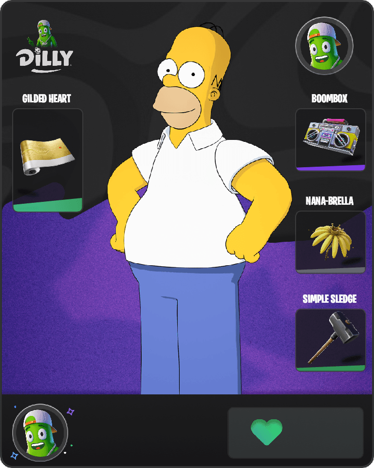 Homer Simpson Fortnite combo