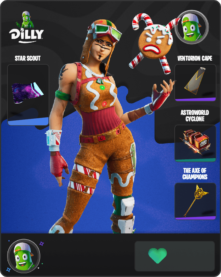 Gingerbread Raider Fortnite combo