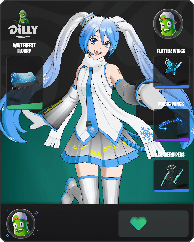 Snow Miku Fortnite combo