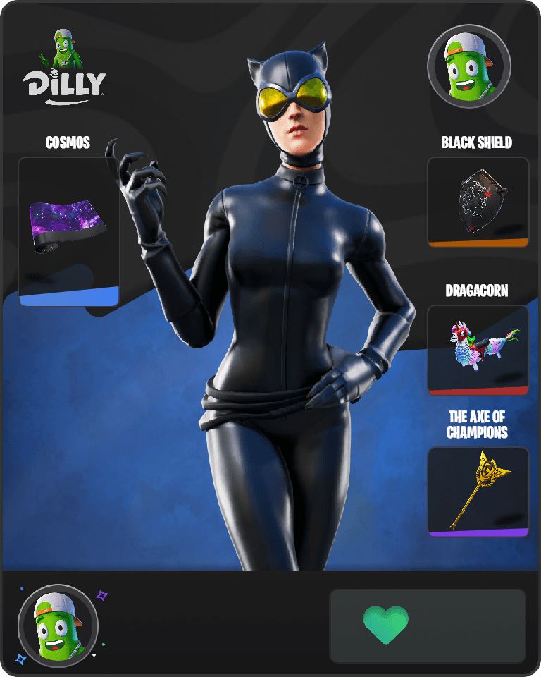 Catwoman Comic Book Outfit Fortnite combo