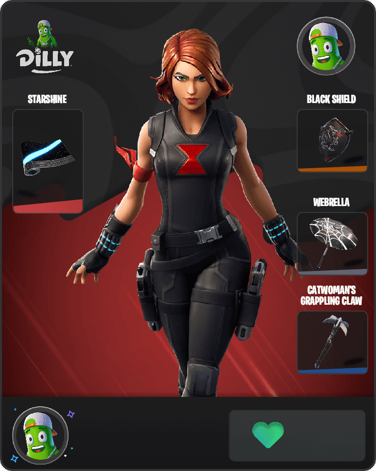 Black Widow Outfit Fortnite combo