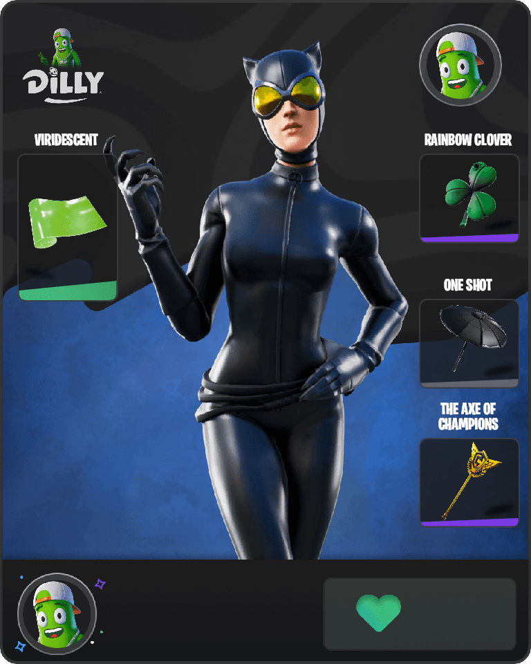 Catwoman Comic Book Outfit Fortnite combo
