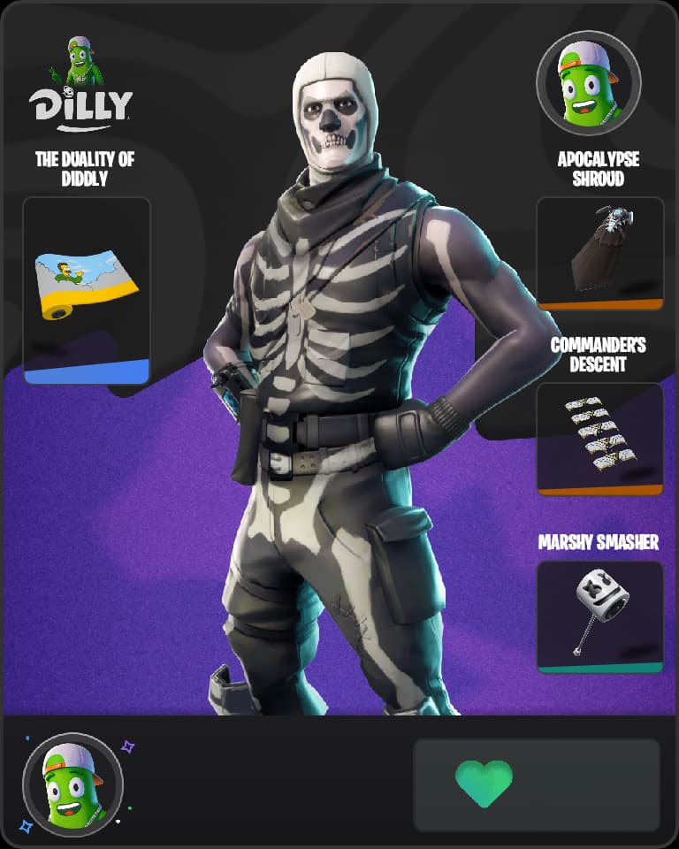 Skull Trooper Fortnite skin combo
