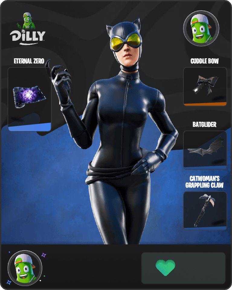 Catwoman Comic Book Outfit Fortnite combo