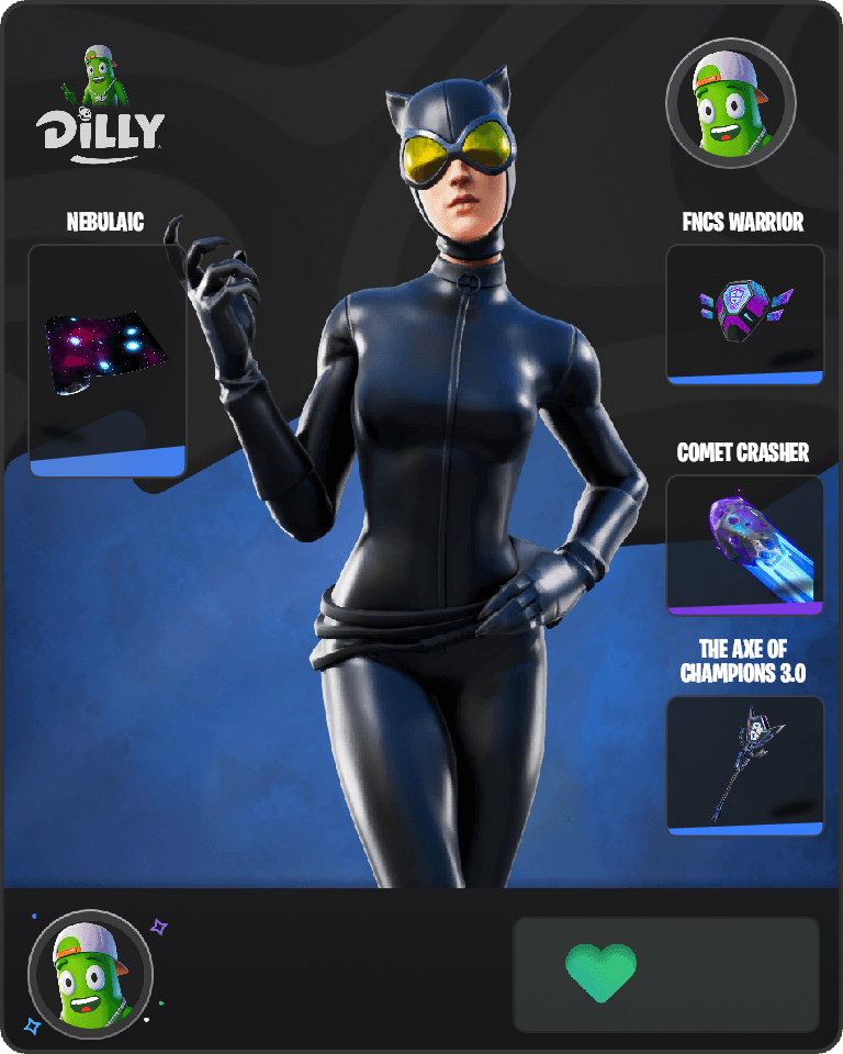 Catwoman Comic Book Outfit Fortnite combo