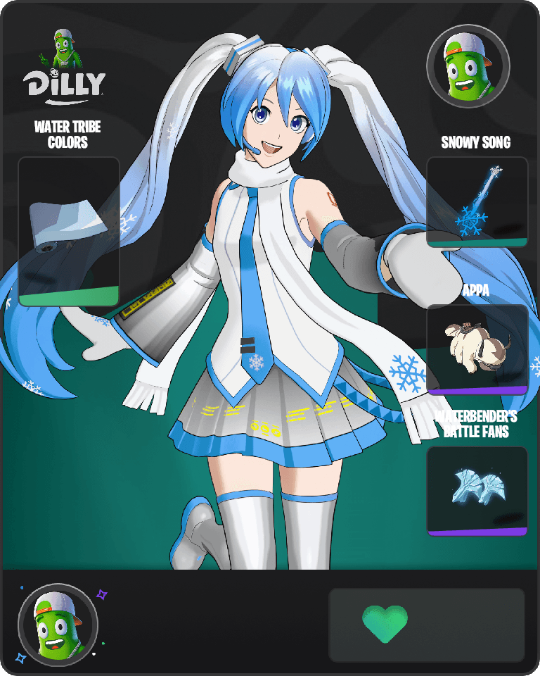 Snow Miku Fortnite combo