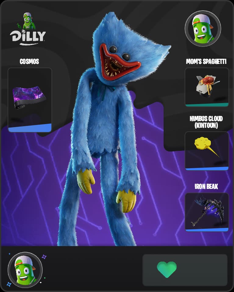 Huggy Wuggy Fortnite skin combo