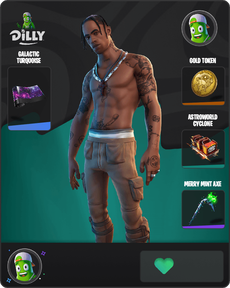 Travis Scott Fortnite skin combo