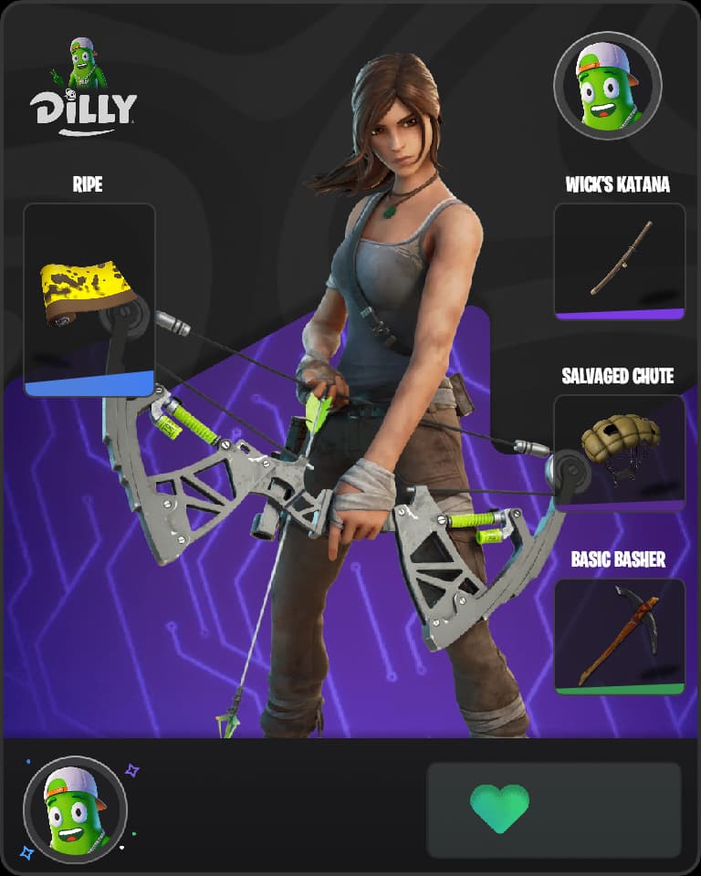 Lara Croft Fortnite skin combo