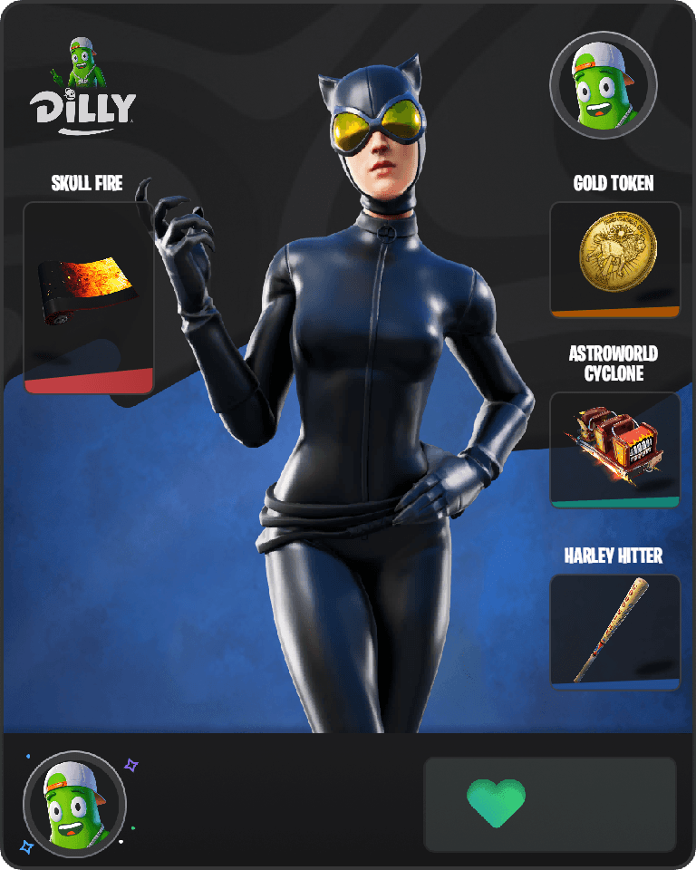 Catwoman Comic Book Outfit Fortnite combo