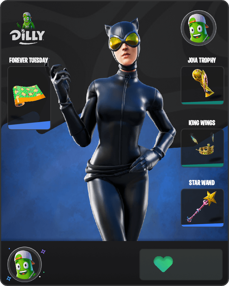 Catwoman Comic Book Outfit Fortnite combo