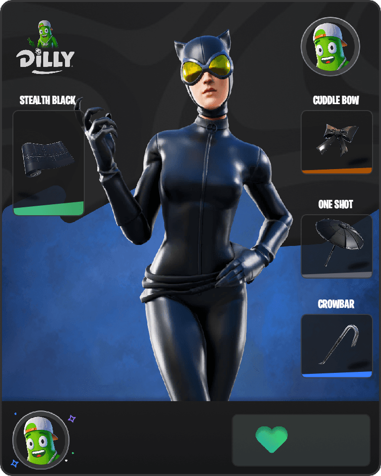 Catwoman Comic Book Outfit Fortnite combo