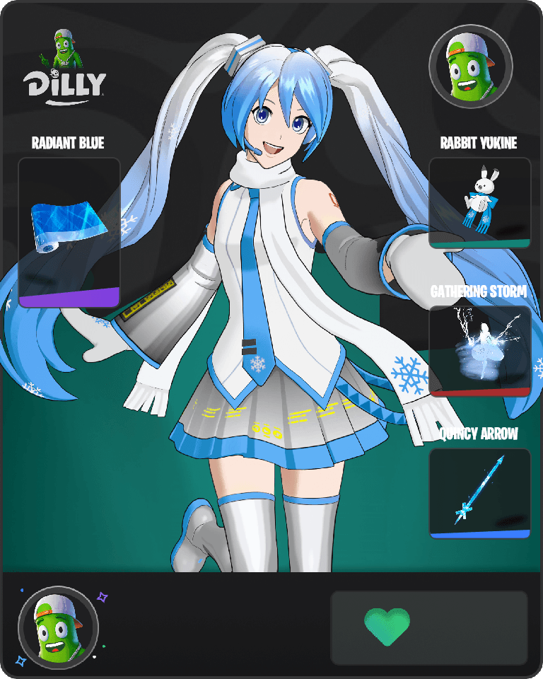 Snow Miku Fortnite combo