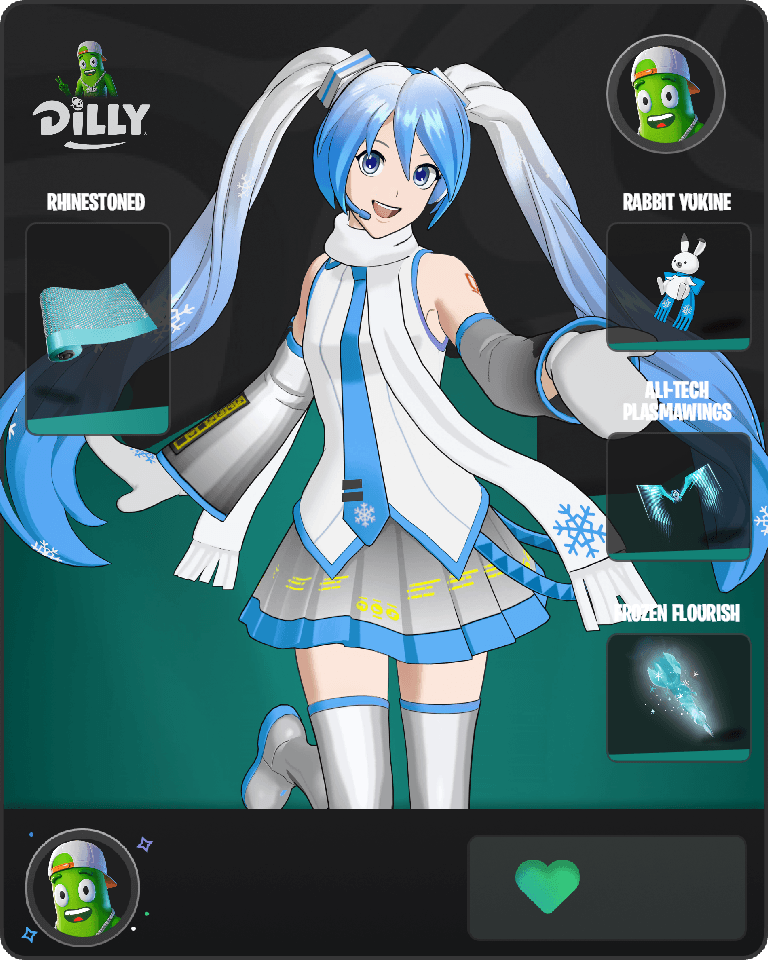 Snow Miku Fortnite combo