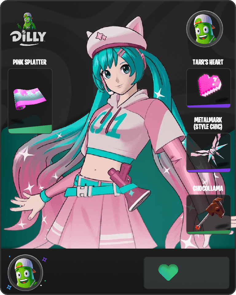 Neko Hatsune Miku Fortnite combo